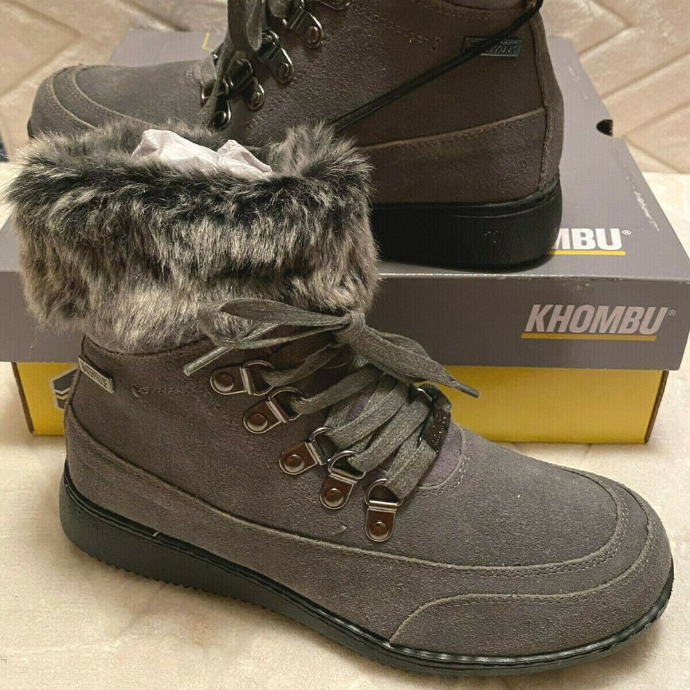 Khombu Women's Francie Boots with Faux Fur boots - Picture 5 of 13